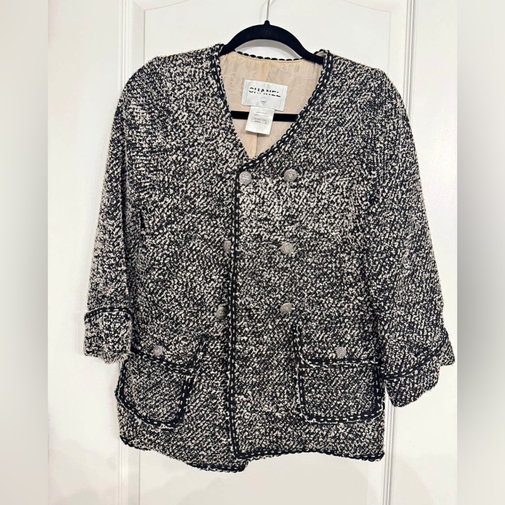 Black and White Tweed Blazer